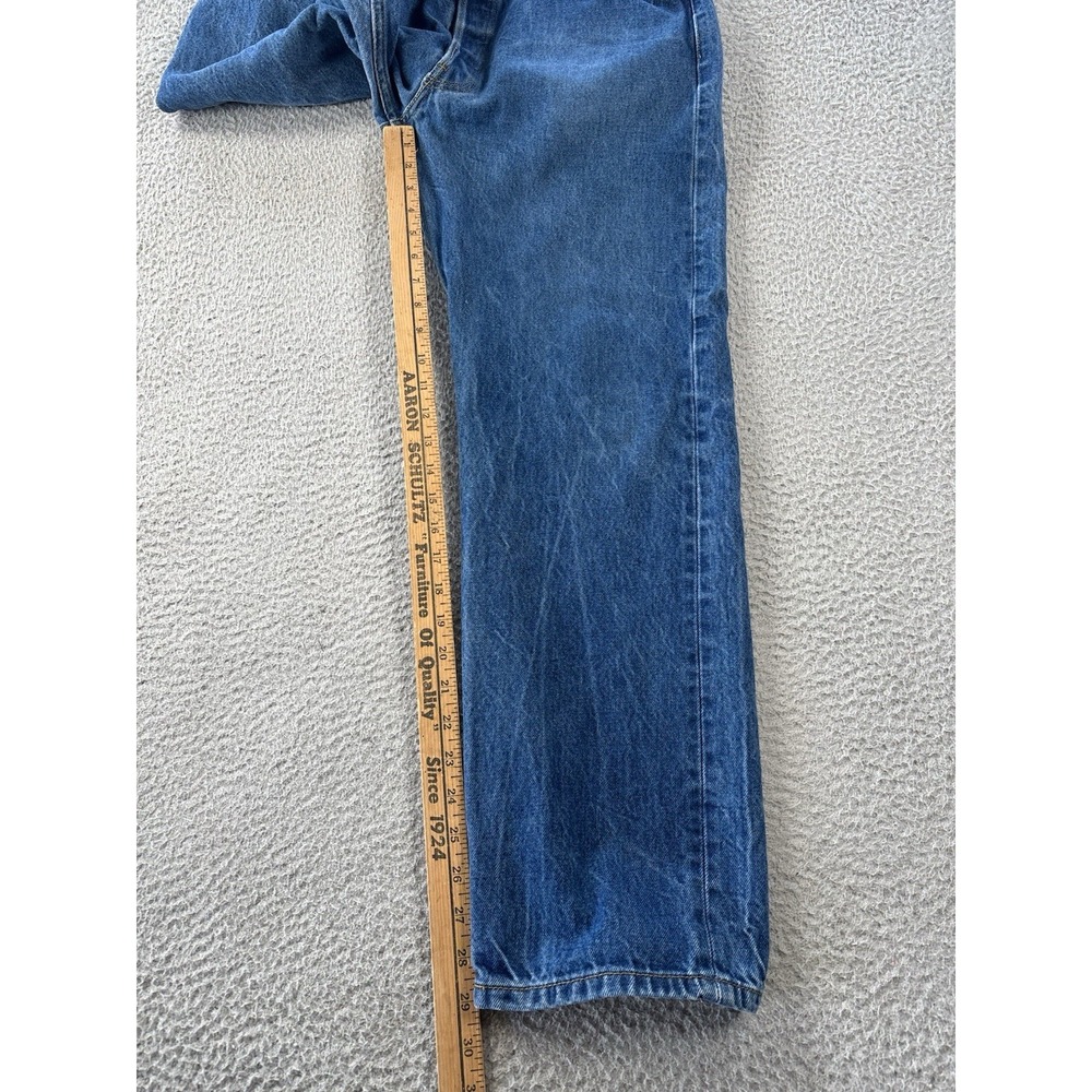 Levis 501 Jeans Mens 36x34 (Fits 34x29) Blue Button Fly Straight Leg - Picture 3 of 12